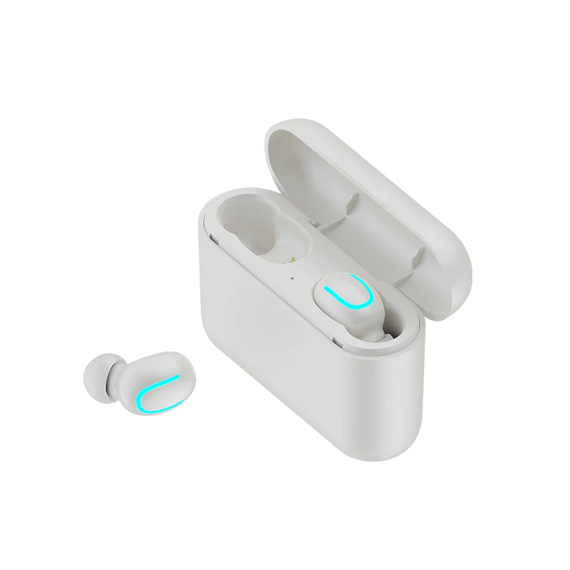 Q32 white Q32 TWS Bluetooth 5,0 наушники беспроводные гарнитуры водонепроницаемый стерео гарнитура спортивные наушники PK HBQ с зарядным устройством - Цвет: Q32 white