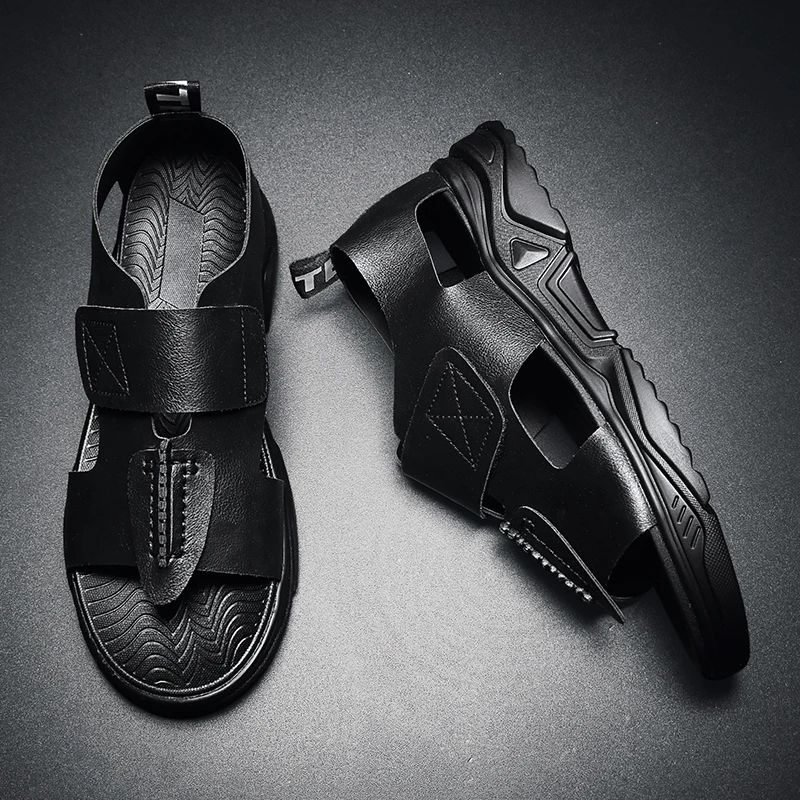 

Men Sandals Crocks Hole Shoes Black Garden Casual Rubber Clogs For Summer Slides Crocse Swimming Jelly Shoes Men Sandals