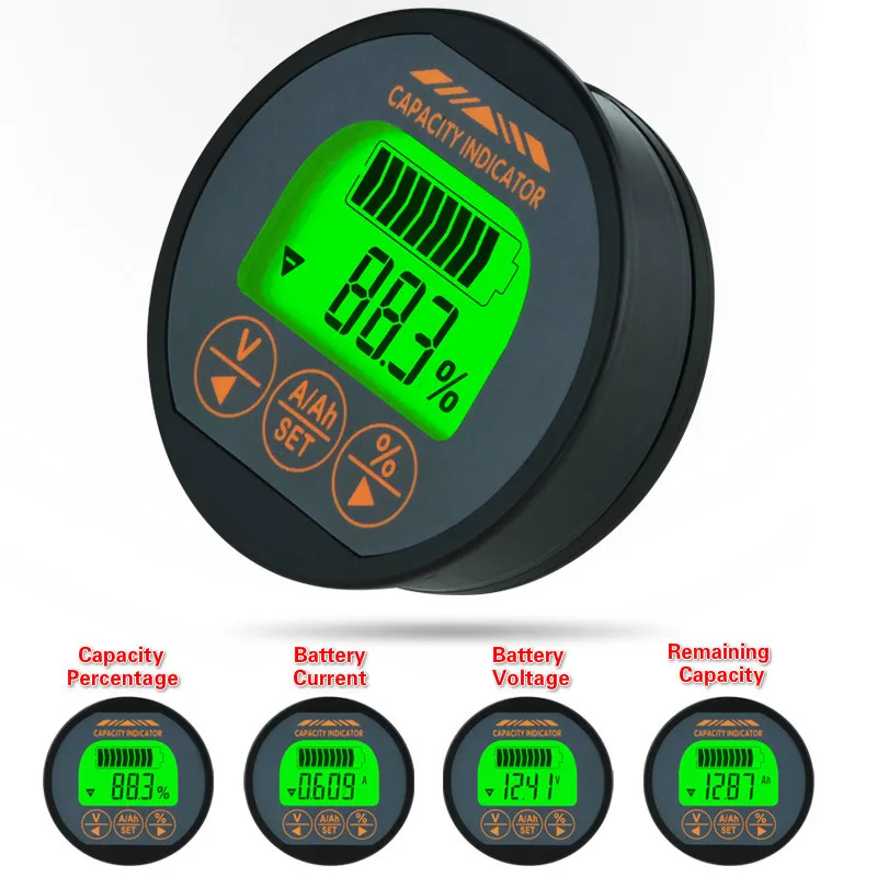 Electric Bike Battery Tester Battery Capacity Monitor Indicator Ebike