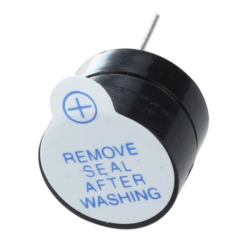 

12mm Dia 5 Pcs DC 5V 2 Terminals Electronic Continuous Sound Buzzer