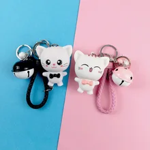 Милая мультяшная кукла кошка сестра кошка Brother брелоки для пар брелок для ключей Автомобильная сумочка кулон аксессуары творческие подарки
