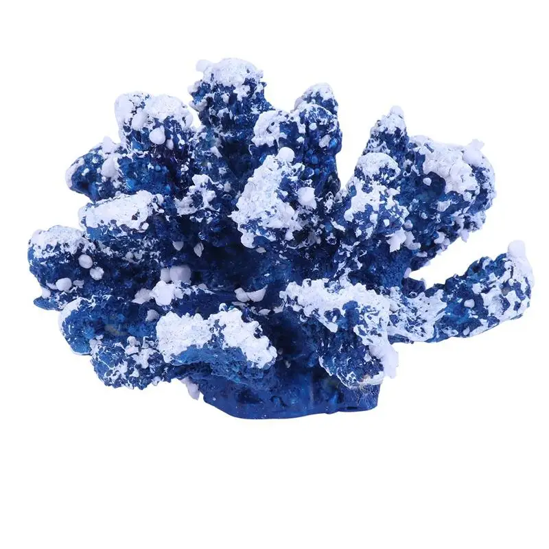 Blue Имитация смолы Коралловое украшение изысканный Реалистичный искусственный Коралл Украшение Средиземноморский домашний Аквариум Украшение - Цвет: Blue