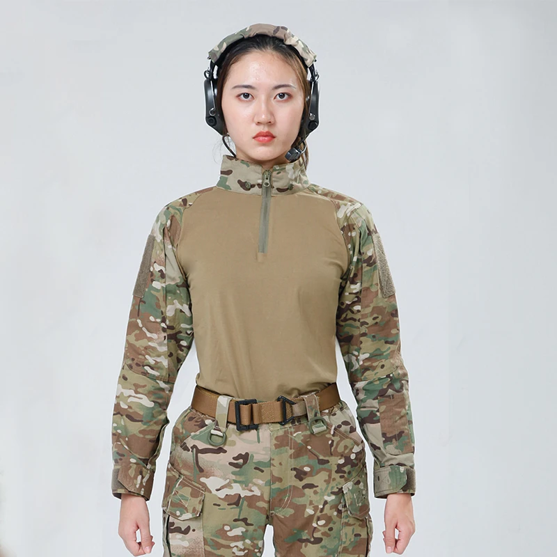 Camouflage Hooded Frog Clothes Tactical Combat Shirt Pants Women Outdoor CS  Army Training Sets Spring Autumn Female Sports Suits - AliExpress