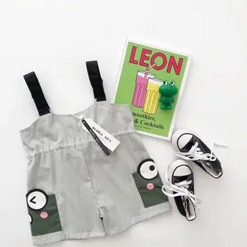 

baby romper cartoon frog pattern sleeveless jumpsuit summer boys girls clothing