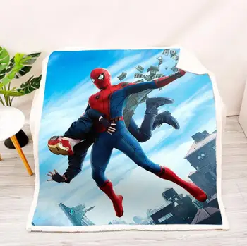 

Movie spider man pattern Blanket 3D full printed Wearable Blanket Adults/kids Fleece Blanket drop shippng style -2