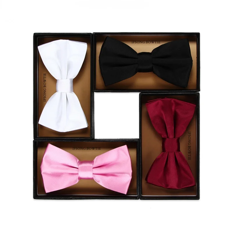 2019 Новая мода мужские галстуки-бабочки Свадьба Двойная Ткань однотонный галстук-бабочка клуб банкет годовщина бабочка галстук с