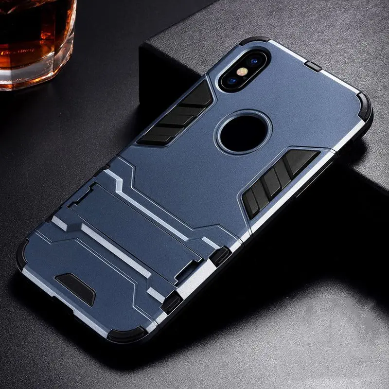 For iPhone X Универсальный Ударопрочный силиконовый чехол для iPhone X 8 7 Plus Роскошные защитные жесткие чехлы - Цвет: For iPhone X