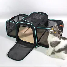 Маленькая собака с расширяемой клеткой для домашних животных кошка с мягкой планкой питомник автомобиля дорожная Сумка Многофункциональная клетка для домашних животных