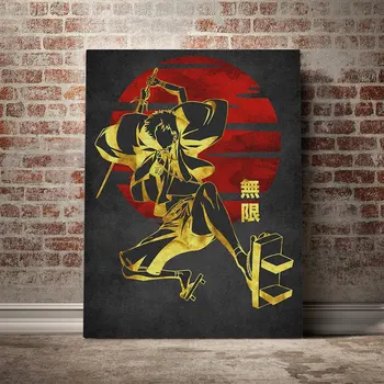 

Mugen Samurai Champloo Poster Canvas Wall Art Decoration prints for living Kid Children room Home bedroom decor painting
