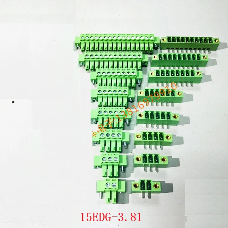 3,81 мм шаг PCB Винтовые клеммные блоки с фланцем, вилка+ правый угол штыревой разъем