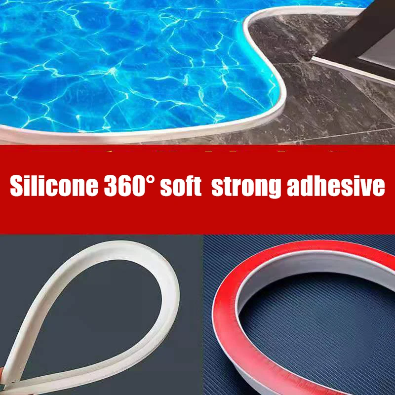 Bathroom Kitchen Water Stopper Dry and Wet Separation Silicone Water Barriers Floor Partition Strips DAG-ship