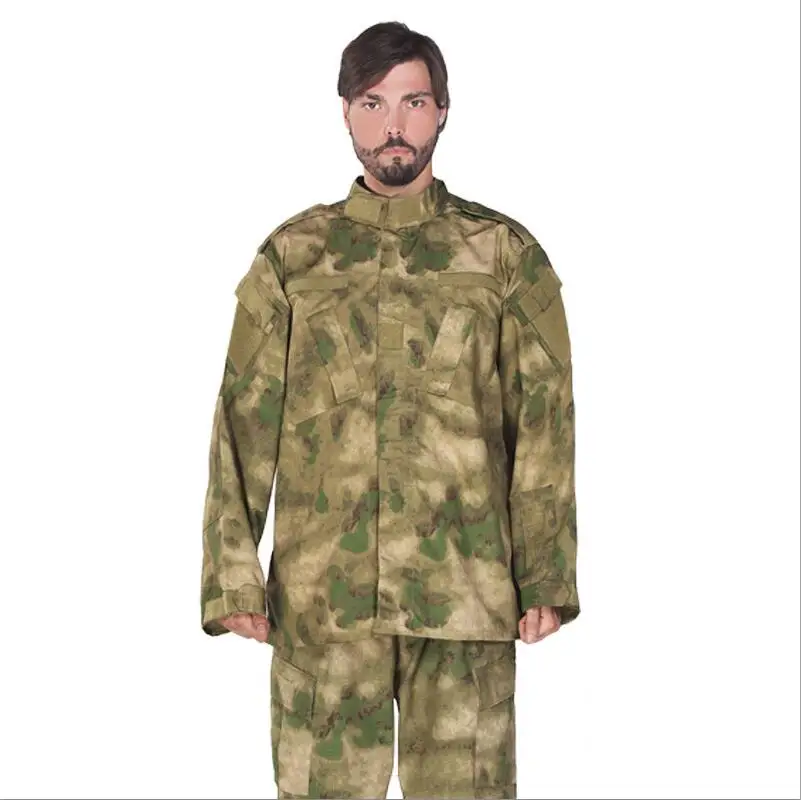 17Color Men Army Tactical Military Uniform Camouflage Combat Shirt Clothes Special Forces ACU Militar Uniforms for Man Coat Set - Цвет: Ruin green