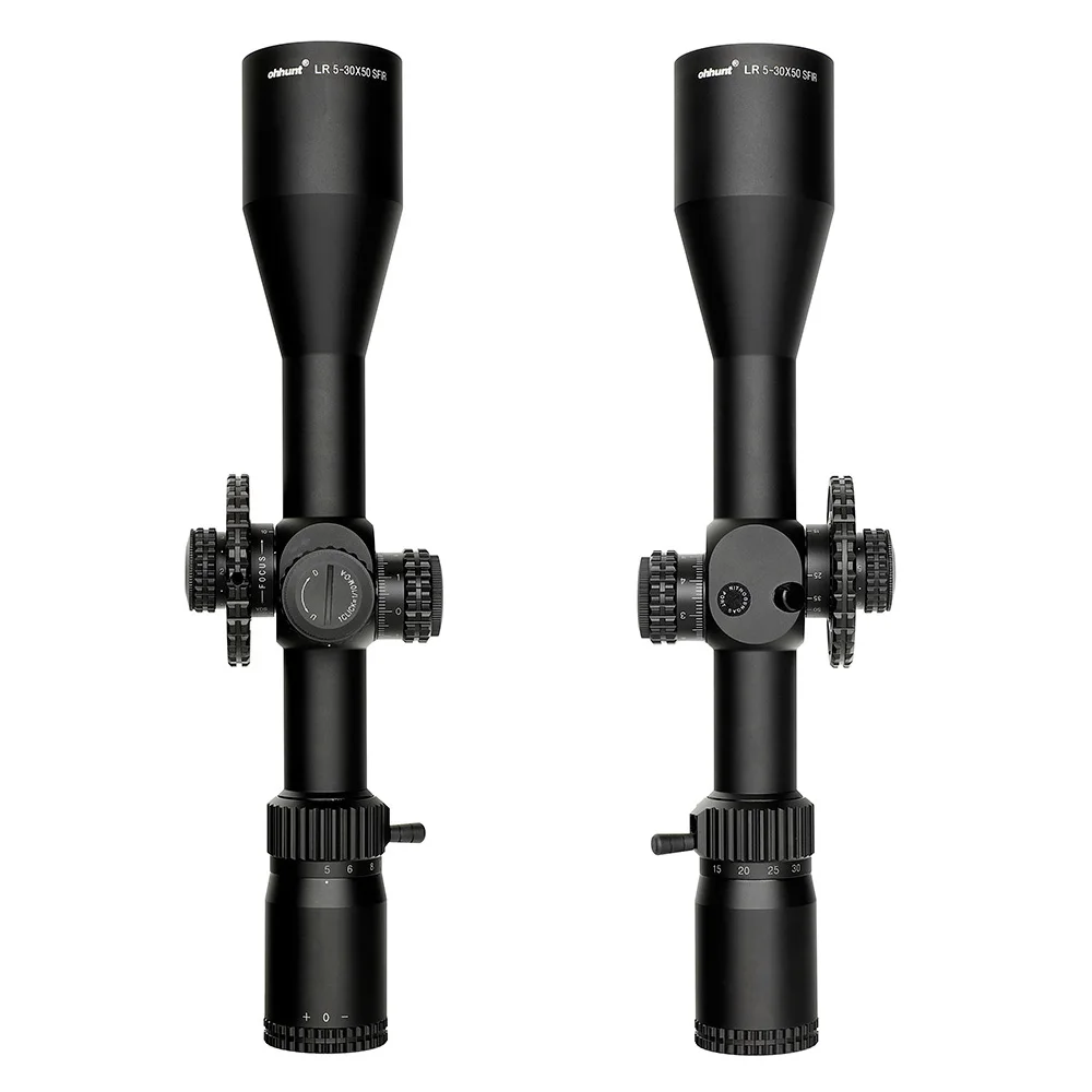 Тактический ohhunt LR 5-30x50 SFIR охотничий прицел стекло травление сетка Красная подсветка Боковая регулировка параллакса турреты замок Сброс прицел