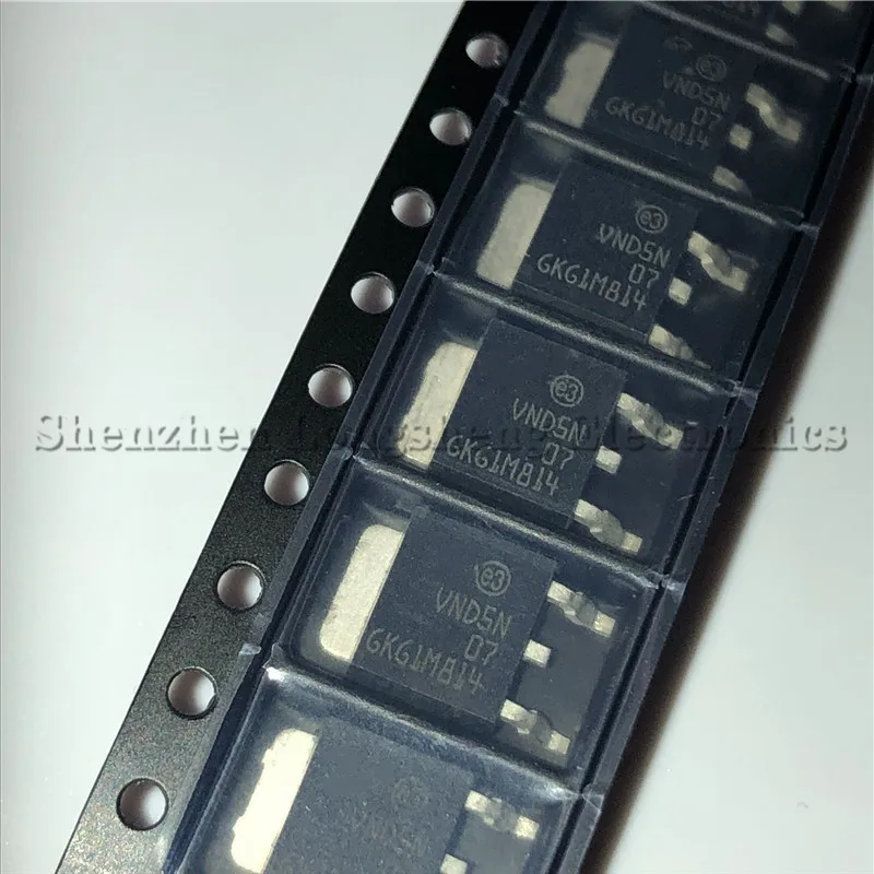 10 шт./лот Φ VND5N07TR VND5N07 TO-252 5A/70V интеллектуальный чип защиты цепи переключателя