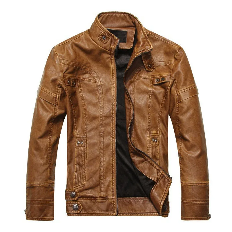 

Mens Leather Jackets and Coats 2019 New Arrival Motorcycle Jacket High Quality Man Fashion Windbreakers PU Leather Coat 2067