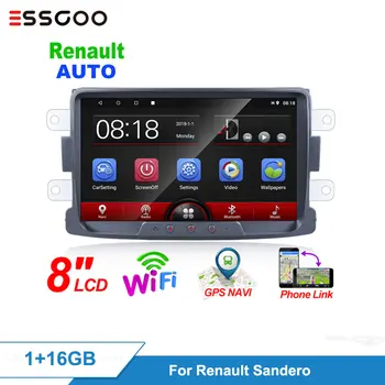 

Essgoo 2din Car Radio 8'' Android 8 Car Multimedia Player GPS Wifi Mirror link For Renault Sandero Duste Logan Dokker Autoradio