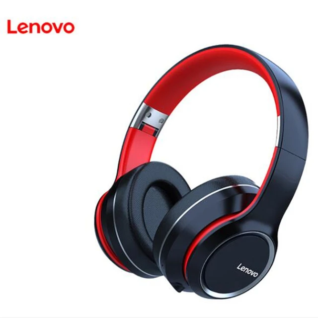 Auriculares Inalámbricos Lenovo Wireless Over Headphone HD200 Bluetooth -  Negro/Rojo