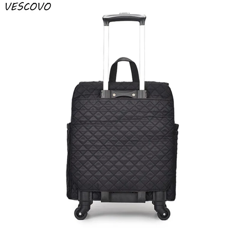 VESCOVO 20 дюймов портативная дорожная сумка с колесиками женская сумка легкая большая емкость чемодан сумка для переноски