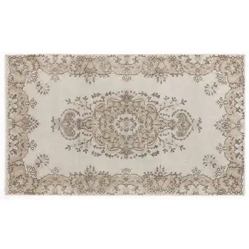 

Handmade Beige Vintage English English Area Rug 138x221 Cm-4'6''X7'3''