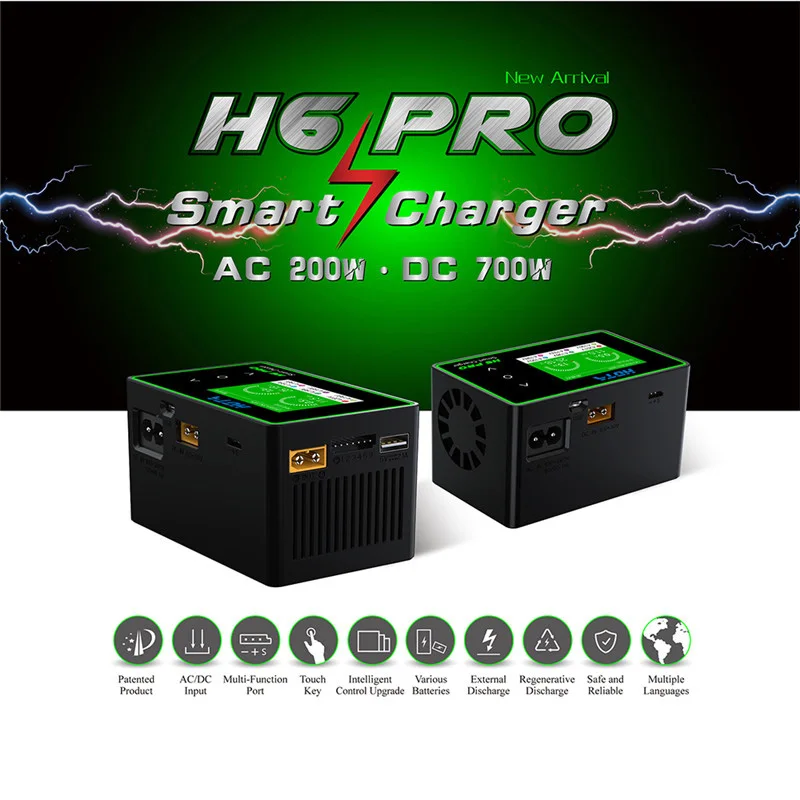 HOTA H6 Pro DUO AC 200W DC 700W 26A зарядное устройство для баланса батареи для 1-6S Lipo батарея DIY аксессуары запасные части