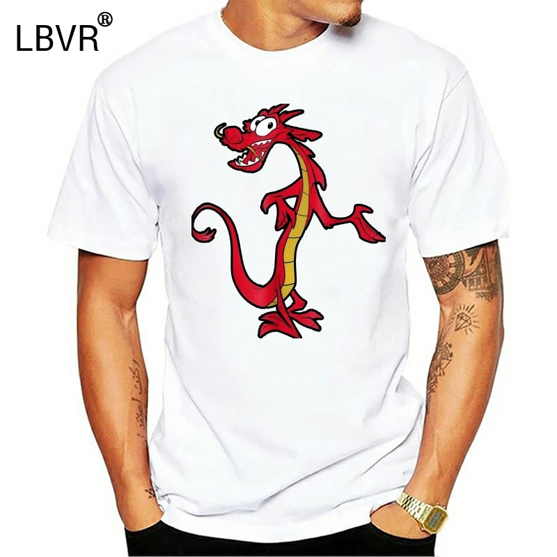 Мулан Mushu Дракон Черная футболка S-3XL | Мужская одежда