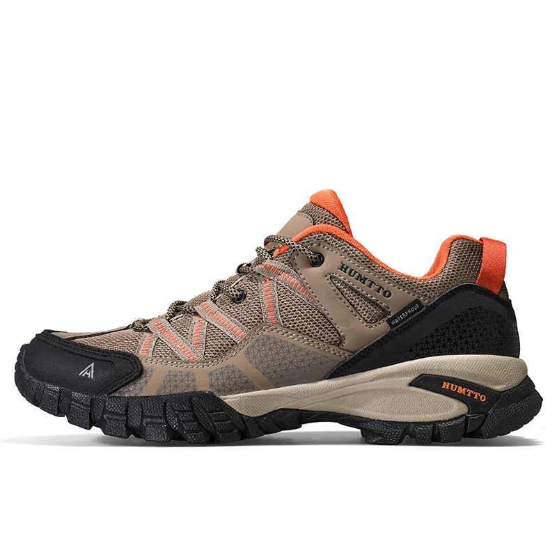 Hiking Shoes Mens Breathable Lace Up Trekking Boots Cushioning Outdoor Climbing Tourism