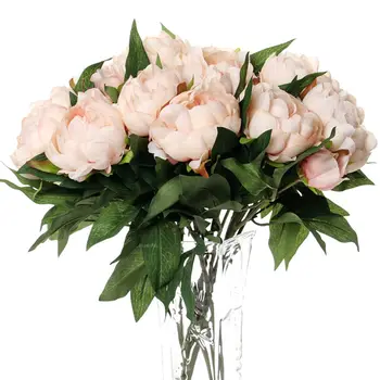 

1pc Silk Artificial Peony Flowers flores artificiais real touch peony decorative handmade flowers fake cheap