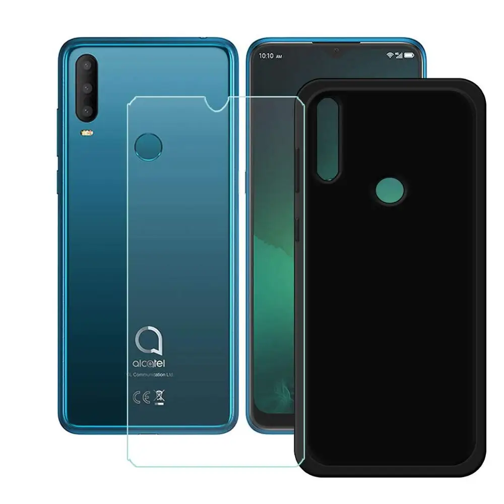 Per Alcatel 1Se 2020 Custodia Per Alcatel 1Se 2020 Cover Custodia Morbida Per Telefono In Tpu Di Lusso Con Vetro Temperato Acceso Per Sfr Altice S43