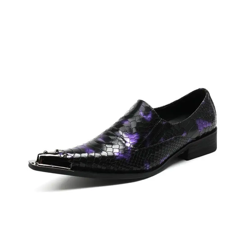 

Sapato Man Shoes Genuine Leather Japanese Style Pointed Steel Toe Shoes Man Loafer