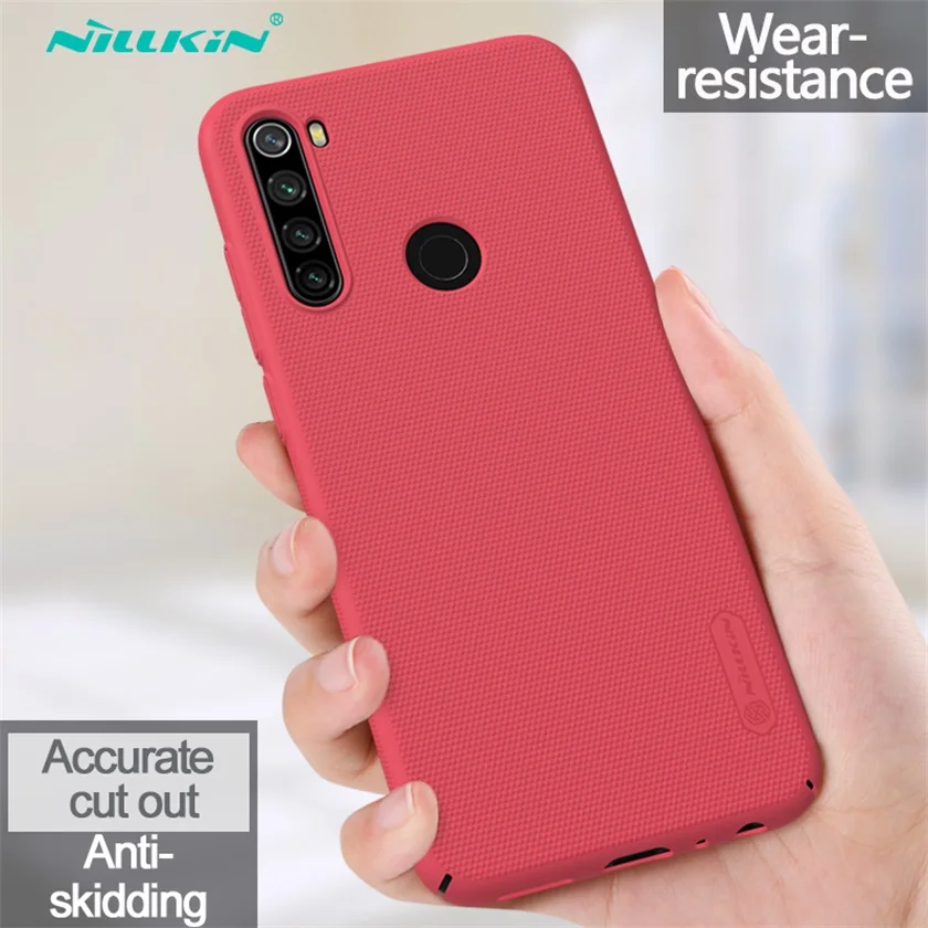 Чехол для Xiaomi Redmi Note 8T, чехол Nillkin, суперматовый, жесткий, PC, задняя крышка, защитный чехол для Xiaomi Redmi Note8T - Цвет: Red