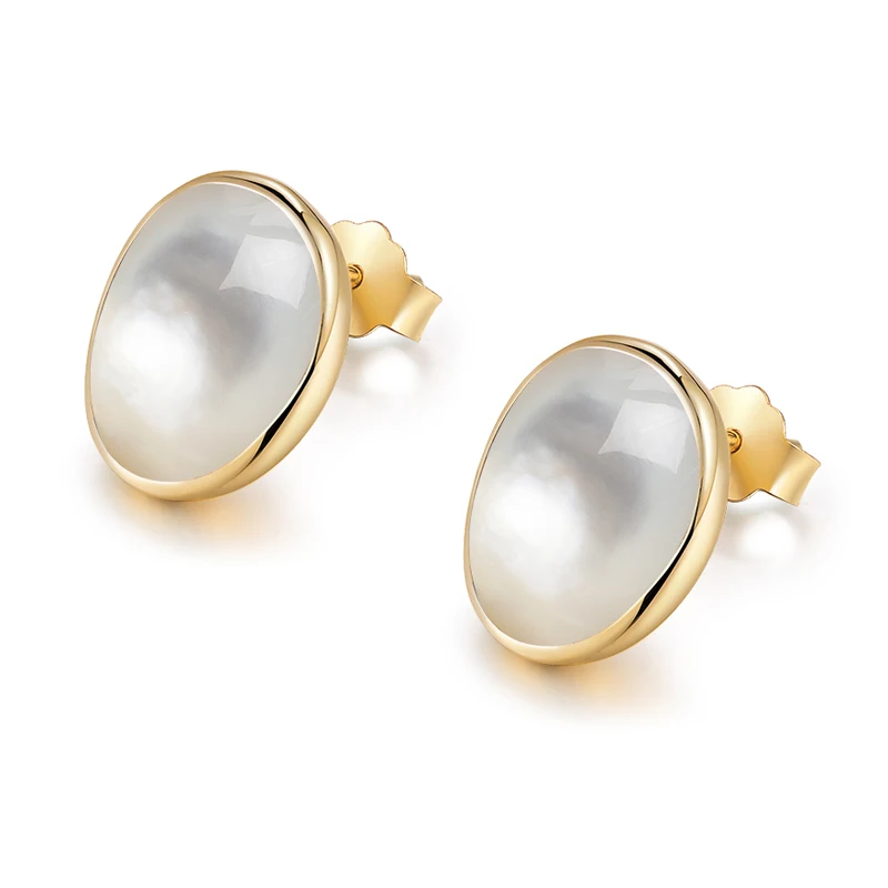 

Piara Mother Of Pearl Earrings Stud, 925 Sterling Silver