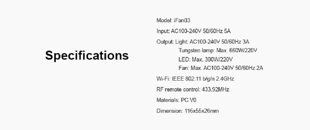 SONOFF IFAN03/RM433 Wifi умный потолочный вентилятор диммер переключатель вентилятор со светодиодным светильник скорость дистанционного управления 433 МГц Работа с Google Home