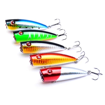 

100pcs Fishing Lure 7cm 9g Hard Plastic Popper Crank bait Wobblers Isca Artificial Fishing Bait wholesale