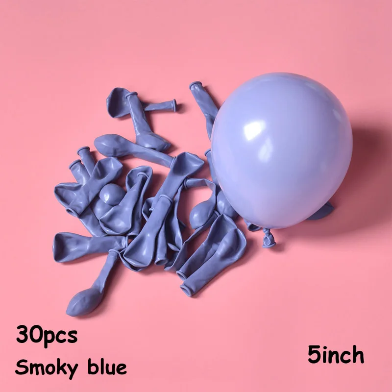 Вечерние украшения для День рождения 30 шт./лот латексная 5 дюймов макароны Цвет пастельных воздушные шары с гелием круглый воздушные шары для конфет - Цвет: Smoky blue