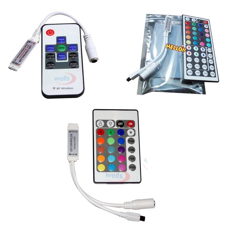 led tape lamp dimmer DC 12V 24V Mini 10key 24key 44key RGB LED Strip light controller 5050 3528 2835 | Освещение