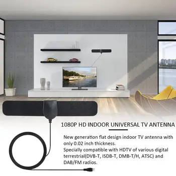 

150 Miles HDTV Indoor Antenna DVB-T2 ATSC 1080P Digital TV Aerial Signal Amplifier Satellite Receiver Built-in Car HD TV Antenna