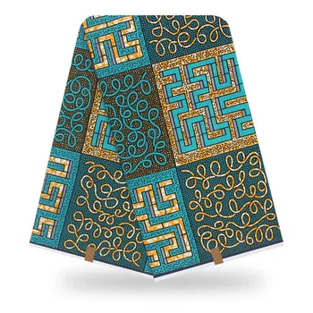 

Latest African Fabric Ankara Wax Textile/Kitenge/Pagnes for African dress 100% Cotton 6 yards Y-416