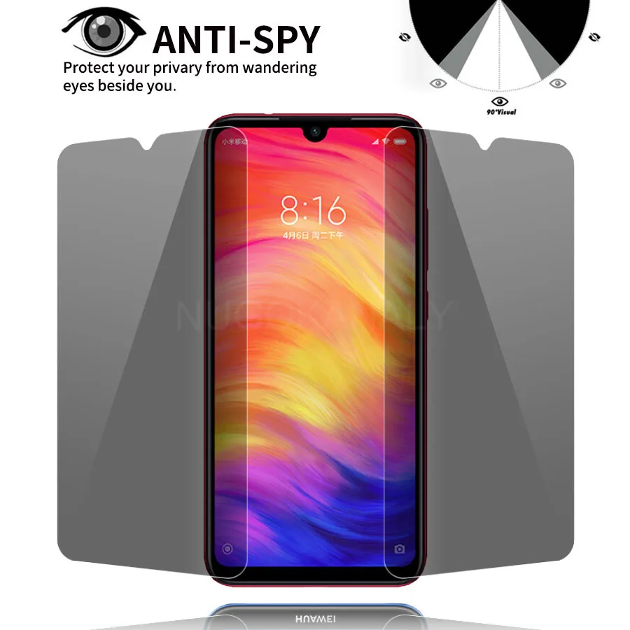 2.5D секретность Антишпион закаленное стекло для Xiaomi mi 9 9T 8 SE Защитная пленка для экрана для Xiao mi Red mi K20 Note 8 7 6 5 Pro A2 6X