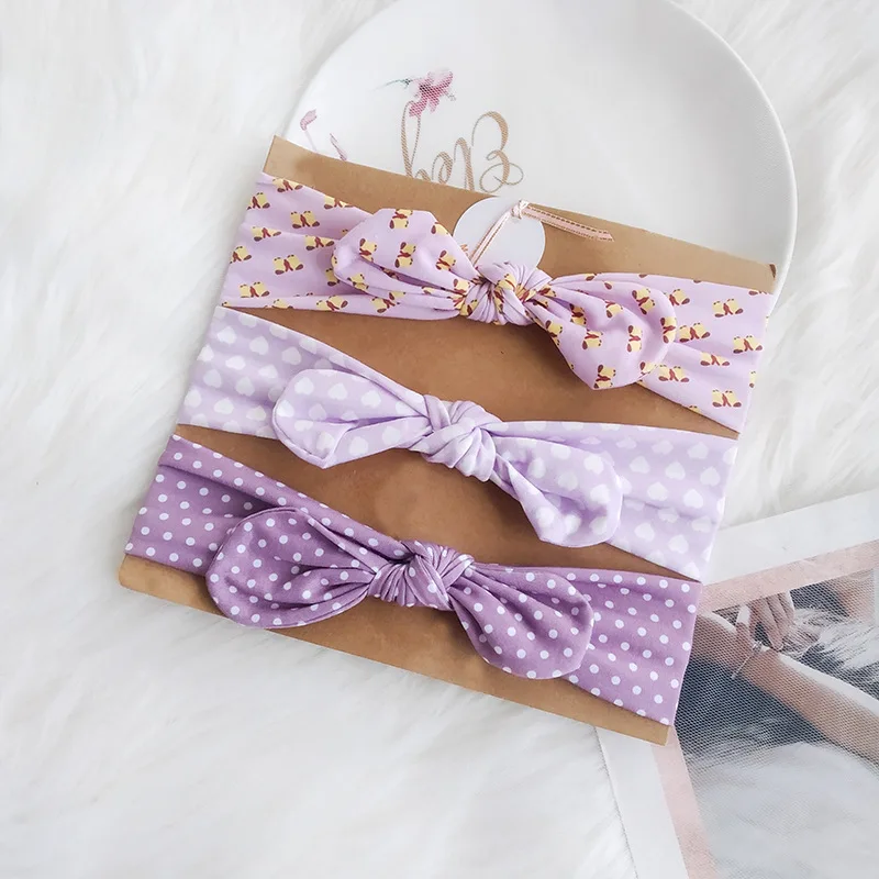 

3pcs Baby Headbands Cute Bow Cotton Newborn Girls Hairbands Baby Hair Accessories