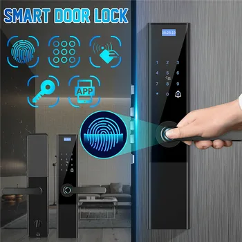 

Smart Electronic Lock Fingerprint Door Lock Security APP Password RFID Unlock Touch Password Keypad Card Fingerprint Hotels