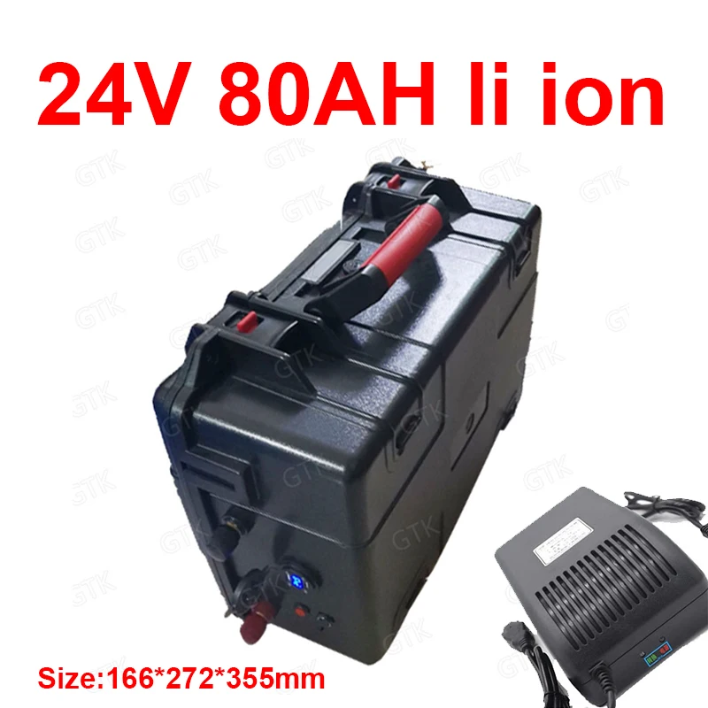 GTK Водонепроницаемый 24v 80ah литий-ионный с USB-портами 18650 BMS li-ion 7S для 1000 Вт