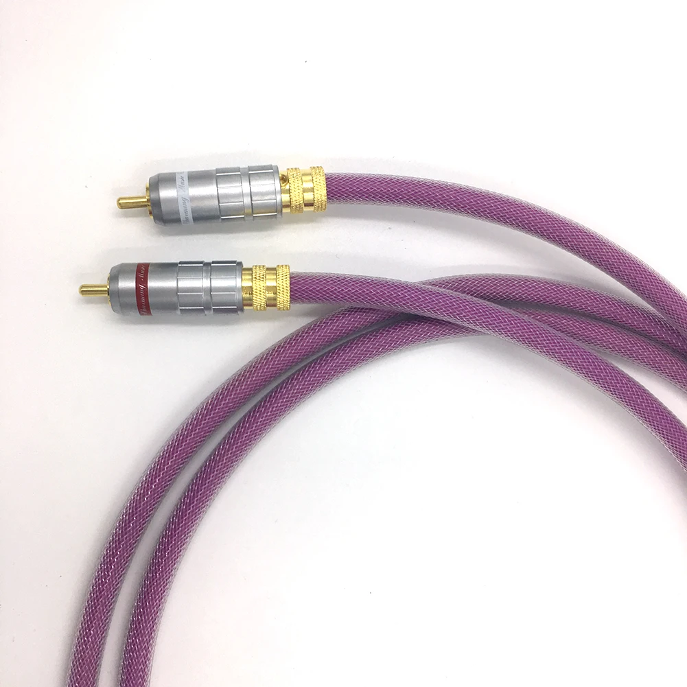 Colleimage HiFi RCA Interconnect Audio Cable Hifi 2 RCA Male To 2 RCA Male Interconnect Cable Preamp Headphone Amplifier DAC