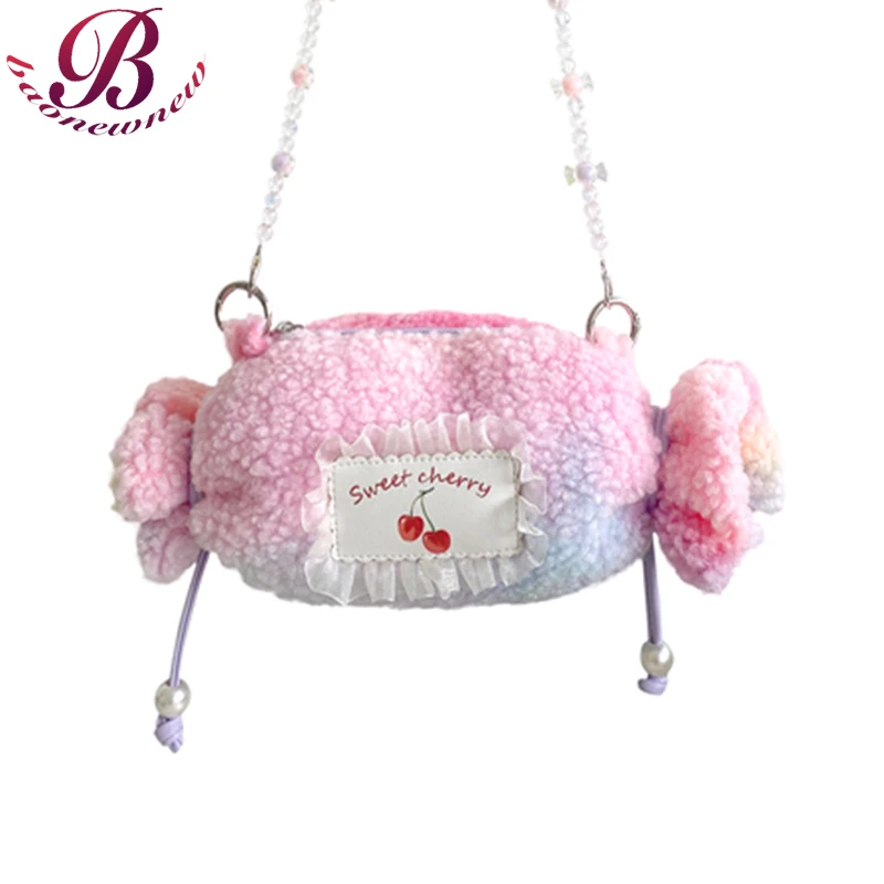Candy Shapes Bags For Women New Funny Handbags Ladies Cute Brand Shoulder Purses Female Fashion Pearl Beading Crossbody Flaps