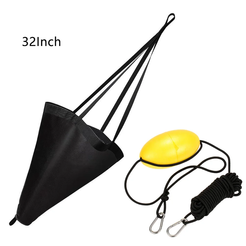 24 '/32 '/42 ' Sea Drogue Anchor float Marine Kayak Drift Anchor 30ft Rowing Sock Brake Boat Fishing Canoe - Цвет: Brown 32 Inch