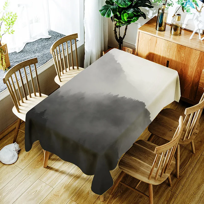 

Landscape Tablecloth Waterproof Oilcloth Rectangular Washable Decorative Table Cover Tapete Table Cover Protector