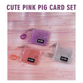 

Colorful Transparent Coin Purse Data Line Handheld Key Case PVC Card Case Storage Bag