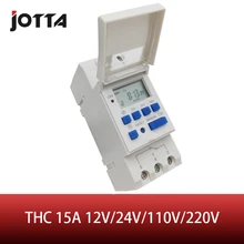 THC 15A 12V 24V 110V 220V Цифровой ЖК-дисплей недельный программируемый цифровой таймер переключатель реле времени