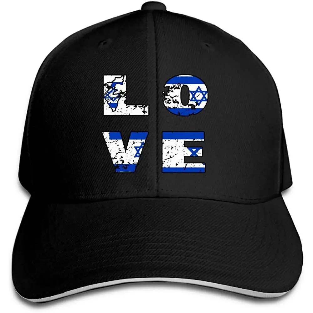 Мужская и женская кепка на заказ с надписью Love Independence Day, Кепка для водителя грузовика с еврейским флагом, регулируемая простая бейсболка