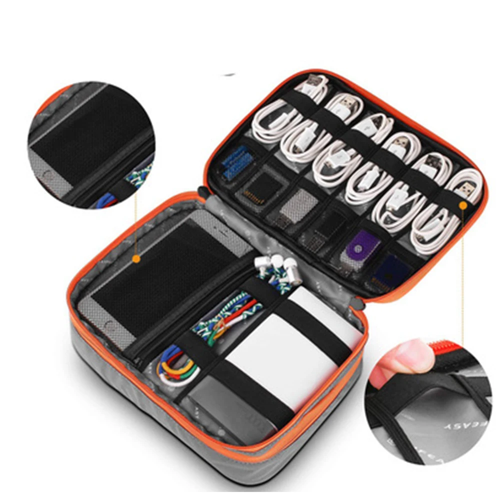 Electronic Organizer,Small Travel Cable Organizer Bag Multifunction Case  Bags for Cable, Cord, Charger, Hard Drive, USB, SD - AliExpress