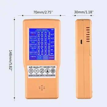 

Air Quality Detector Formaldehyde TVOC HCHO CO2 Monitor Gas Analyzer Handheld 40JA